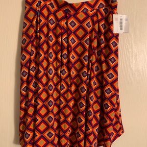 LuLaRoe Madison orange geometric